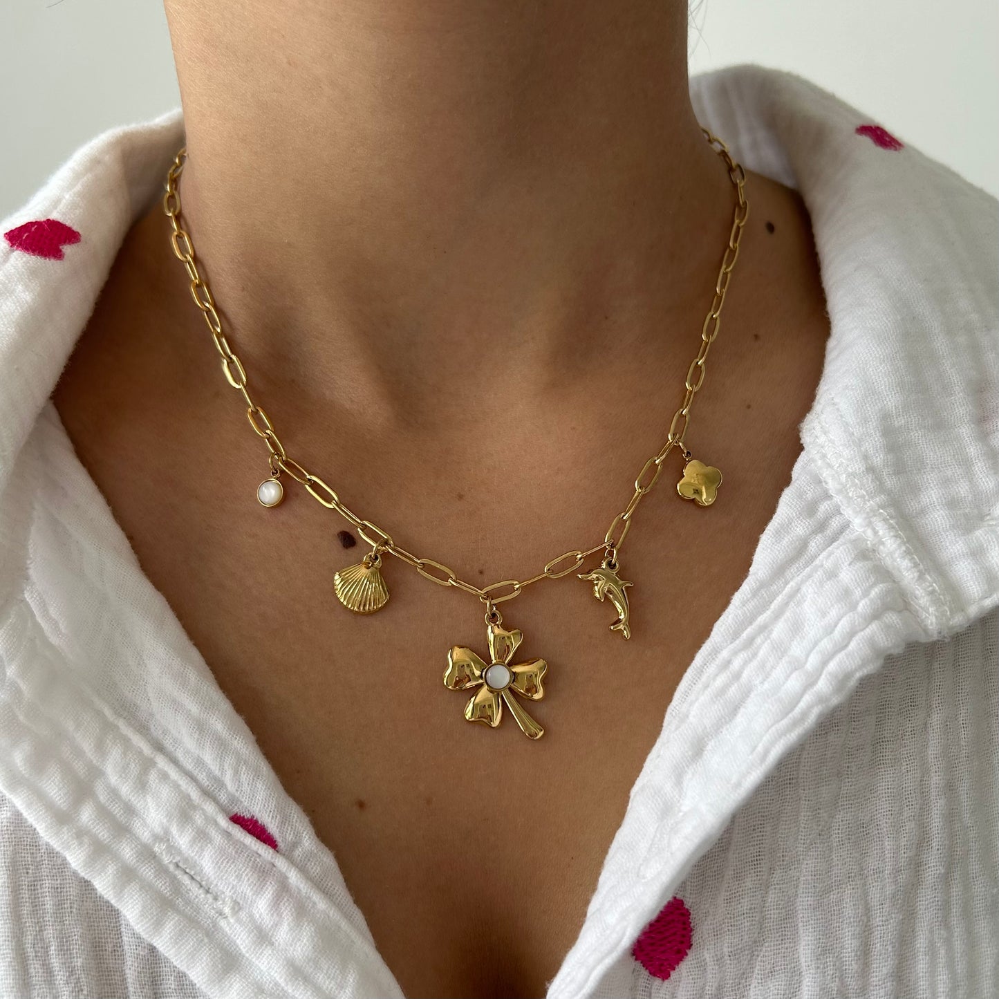 COLLIER CHARMS FLEUR