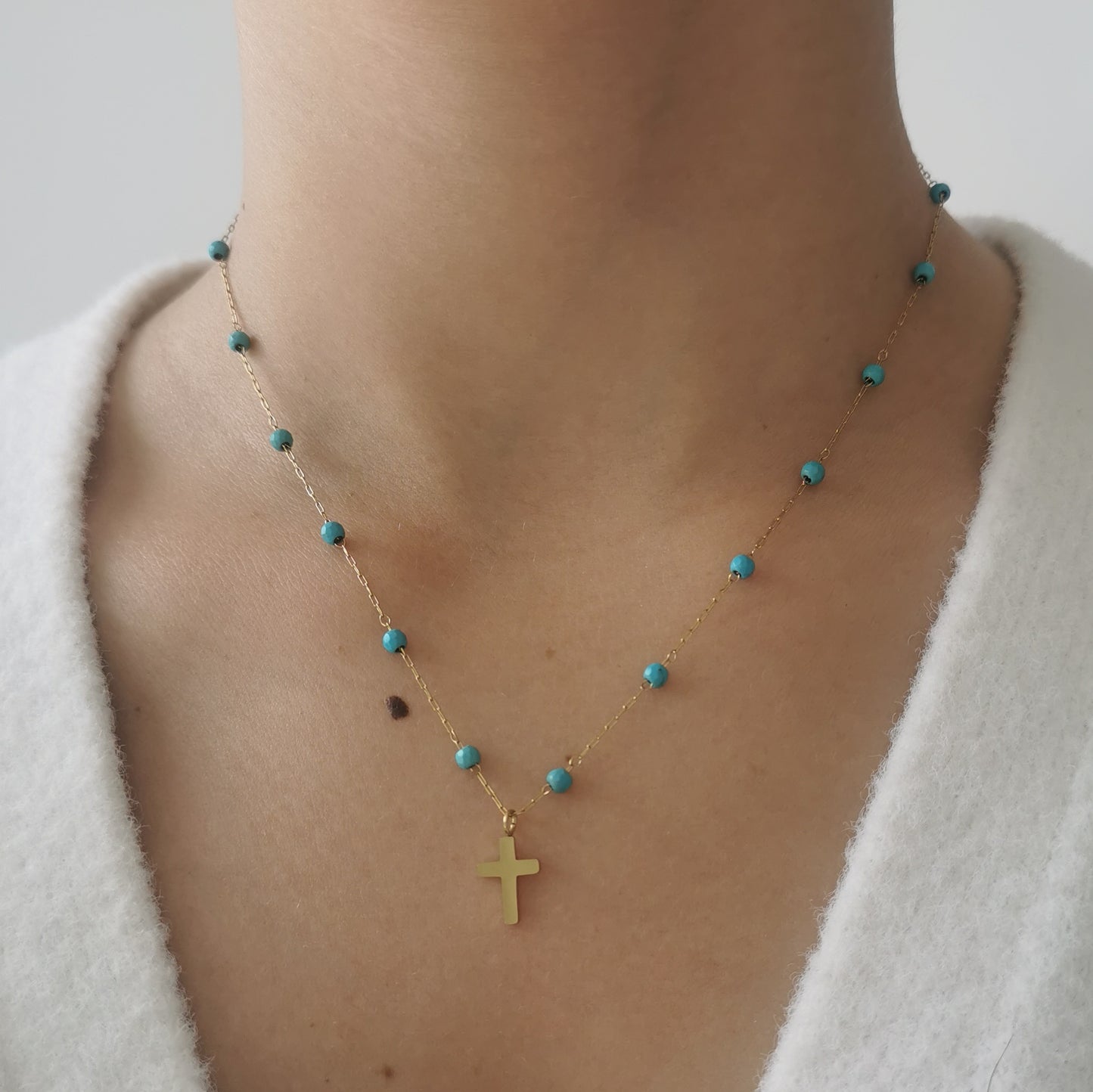 COLLIER CROIX LOURDES