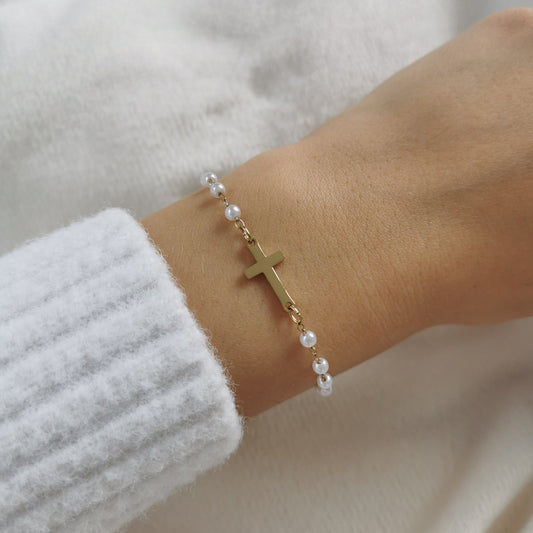 BRACELET PERLA CROIX