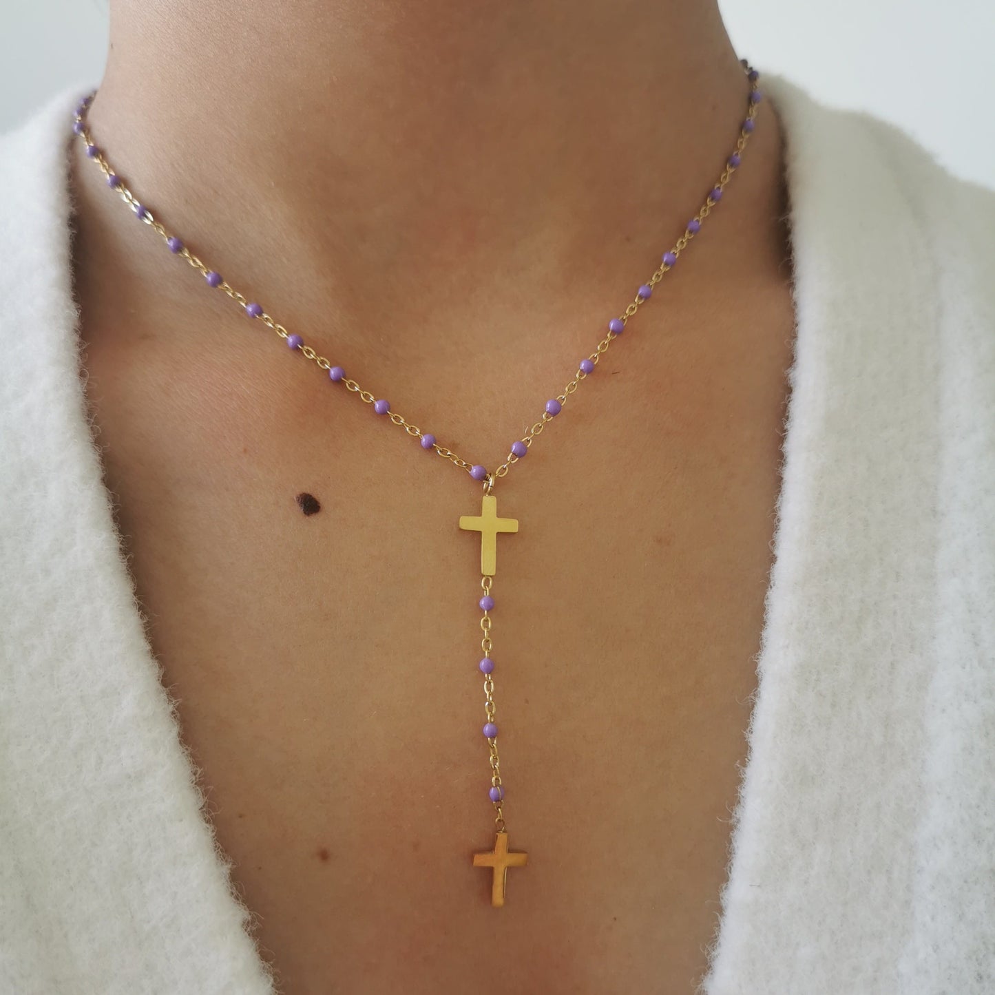 COLLIER DOUBLE CROIX